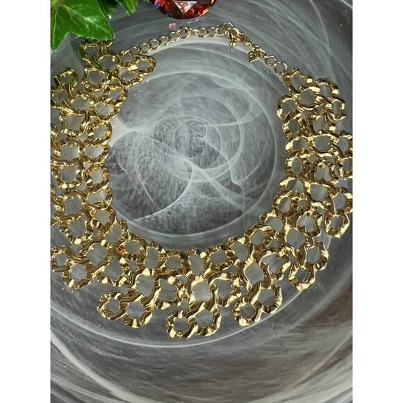 Park Lane gold coral choker statement necklace - Picture 3 of 3